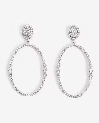 Dainty Crystal Hoop Drop Earrings | Express