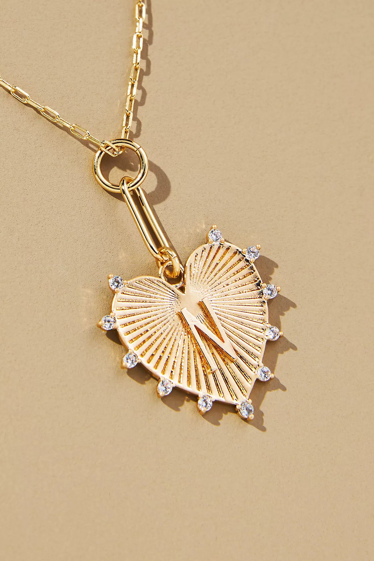 Monogram Heart Pendant Necklace | Anthropologie (US)