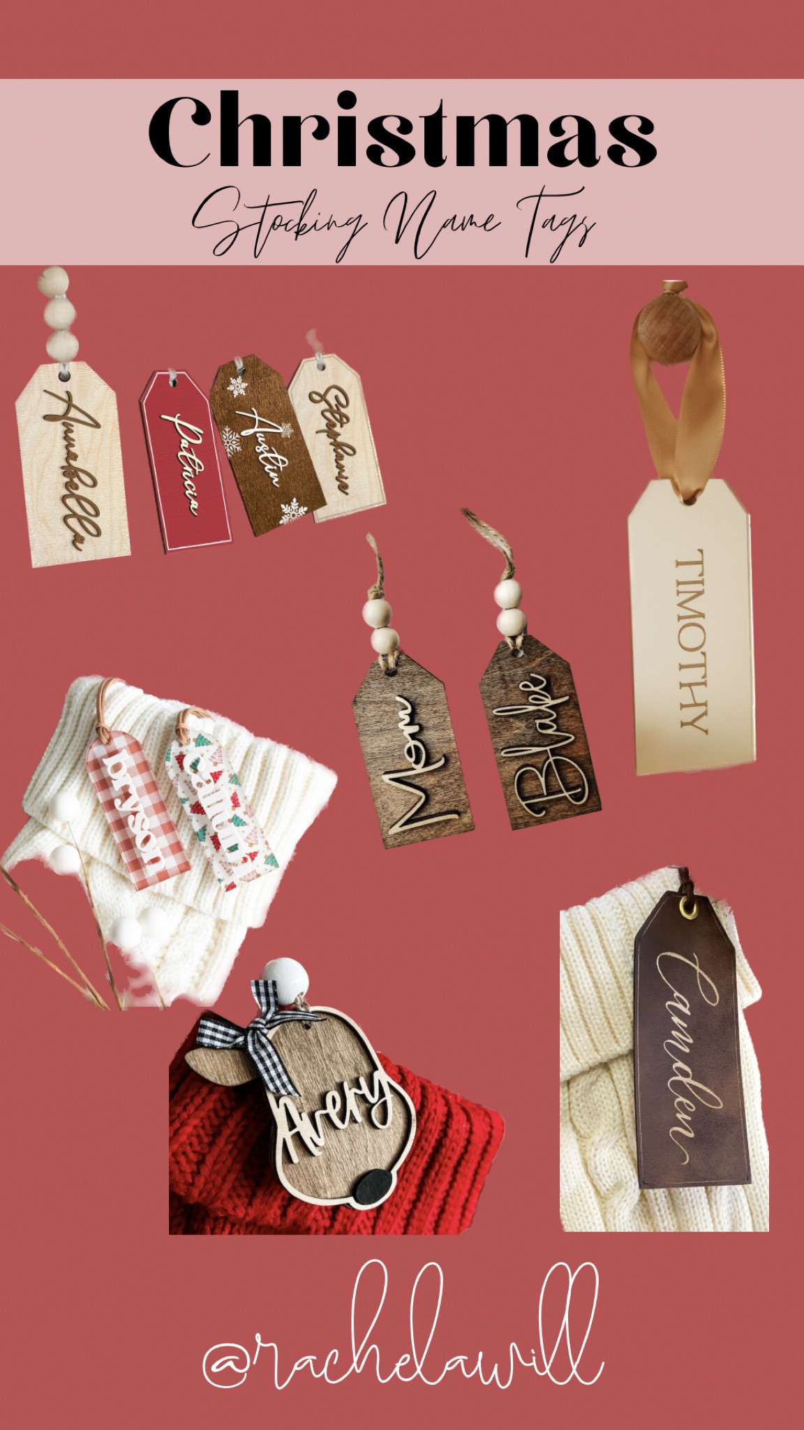How sweet are these personalized stocking name tags?? 

There are so many styles to choose from they are adorable! 🎄🎁

#stockingtags #holidaytags #christmas #christmasstockings #christmasdecor 

#LTKhome #LTKSeasonal #LTKHoliday