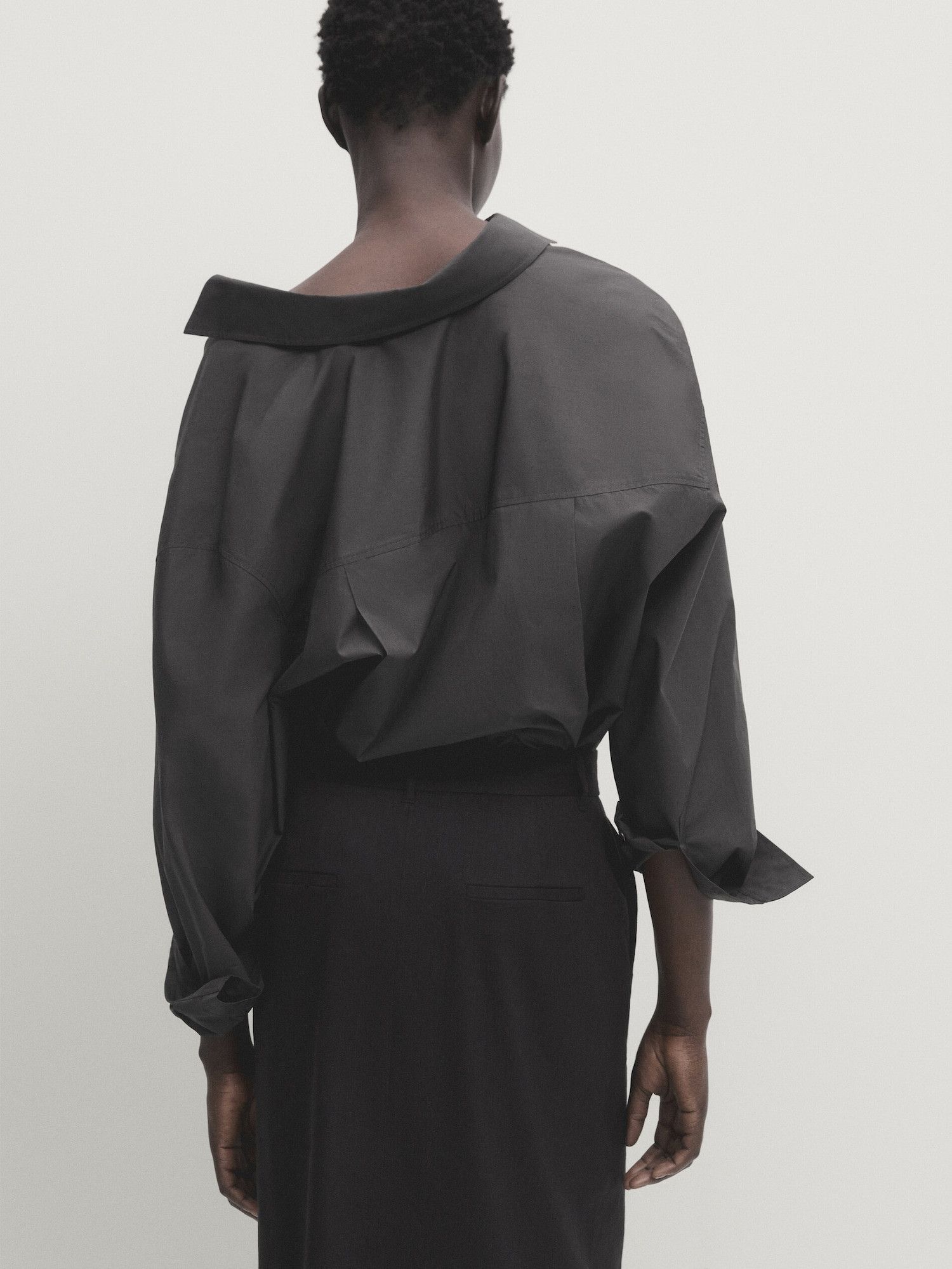 Linen blend stretch skirt | Massimo Dutti US