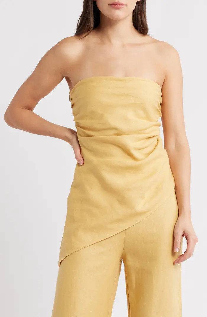 Nera Strapless Asymmetric Hem Top | Nordstrom