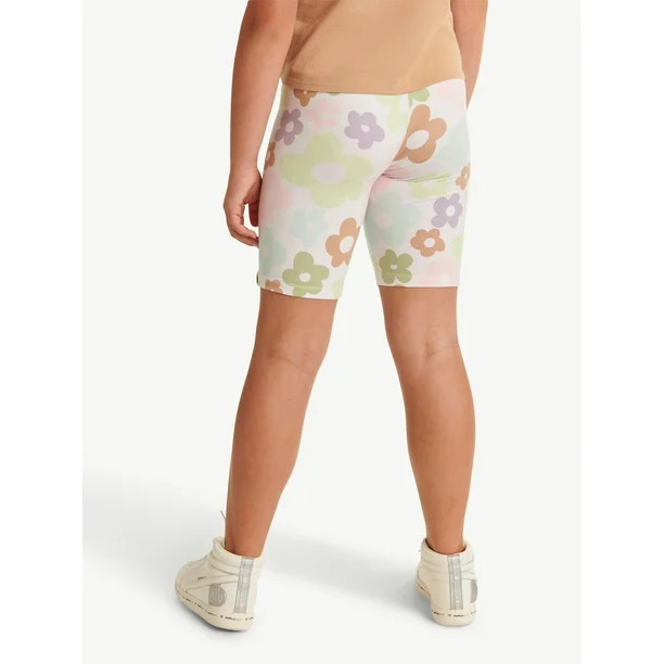 Justice Girls Earthy Vibes Printed Bike Short, Sizes XS-XLP | Walmart (US)
