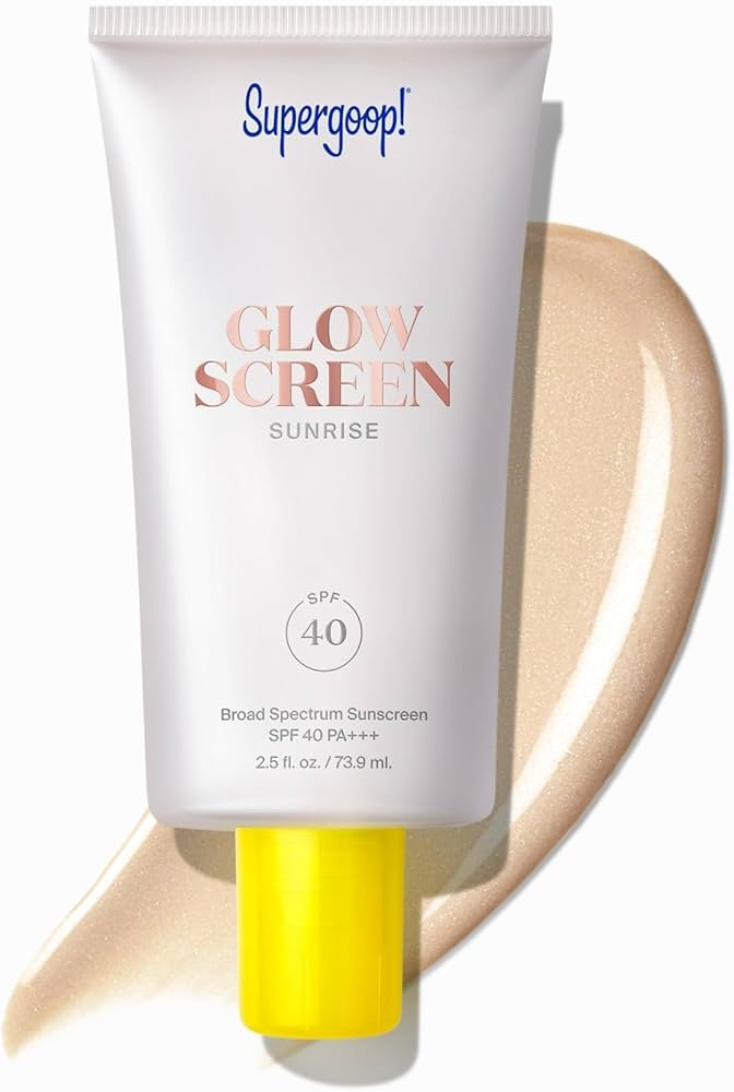Amazon.com: Supergoop! Glowscreen (SPF 40) - 2.5 fl oz - Glowy Primer + Broad Spectrum Tinted Sun... | Amazon (US)