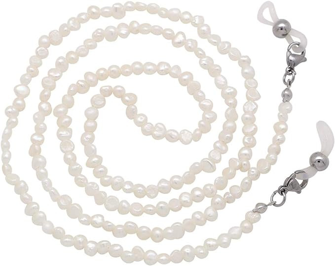 KAI Top Mask Lanyard Chain Face Mask Holder Chain Freshwater Pearl Eyeglasses Chain Sunglasses Ch... | Amazon (US)