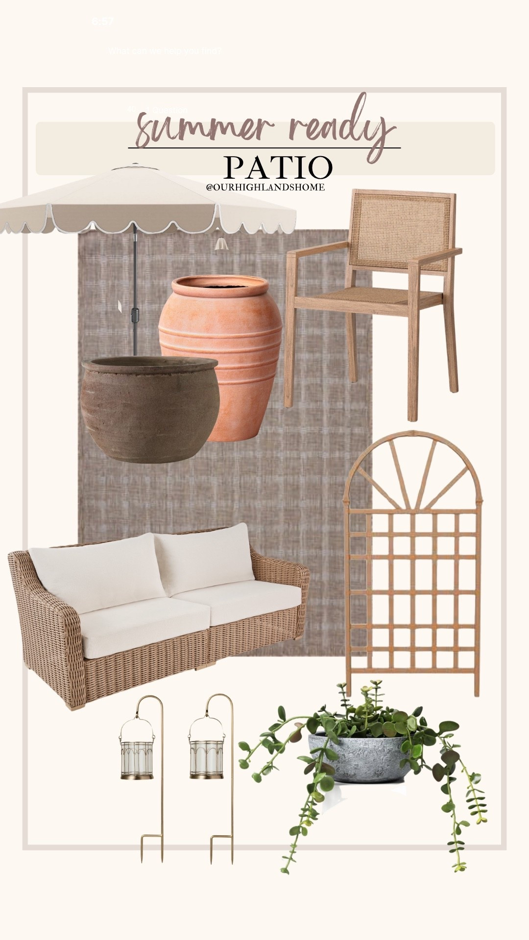 summer ready - patio must haves. loving a trellis moment and this outdoor sofa is one of my favs 

#LTKHome #LTKSaleAlert #LTKSeasonal