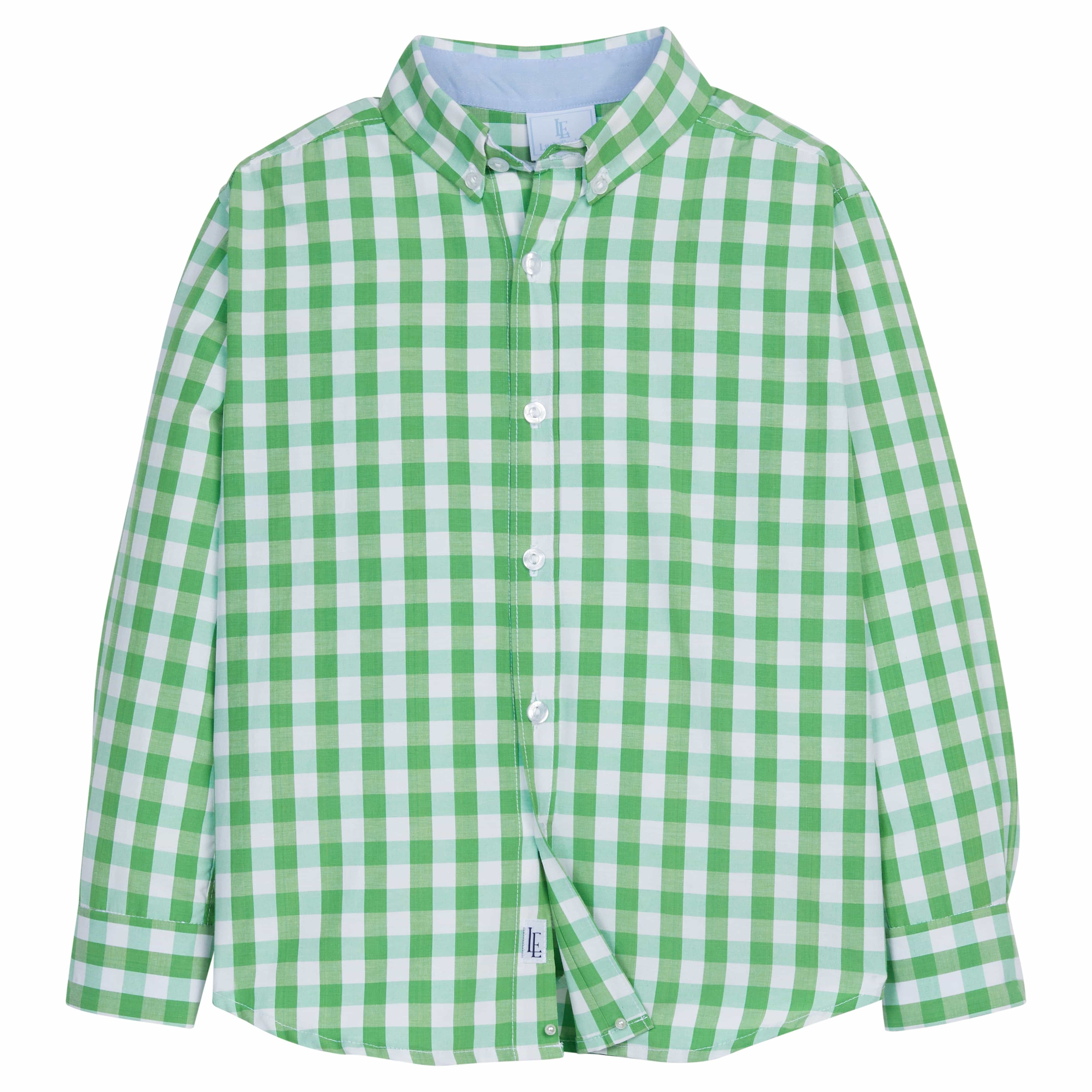 Button Down Shirt - Green Hills Check | Little English