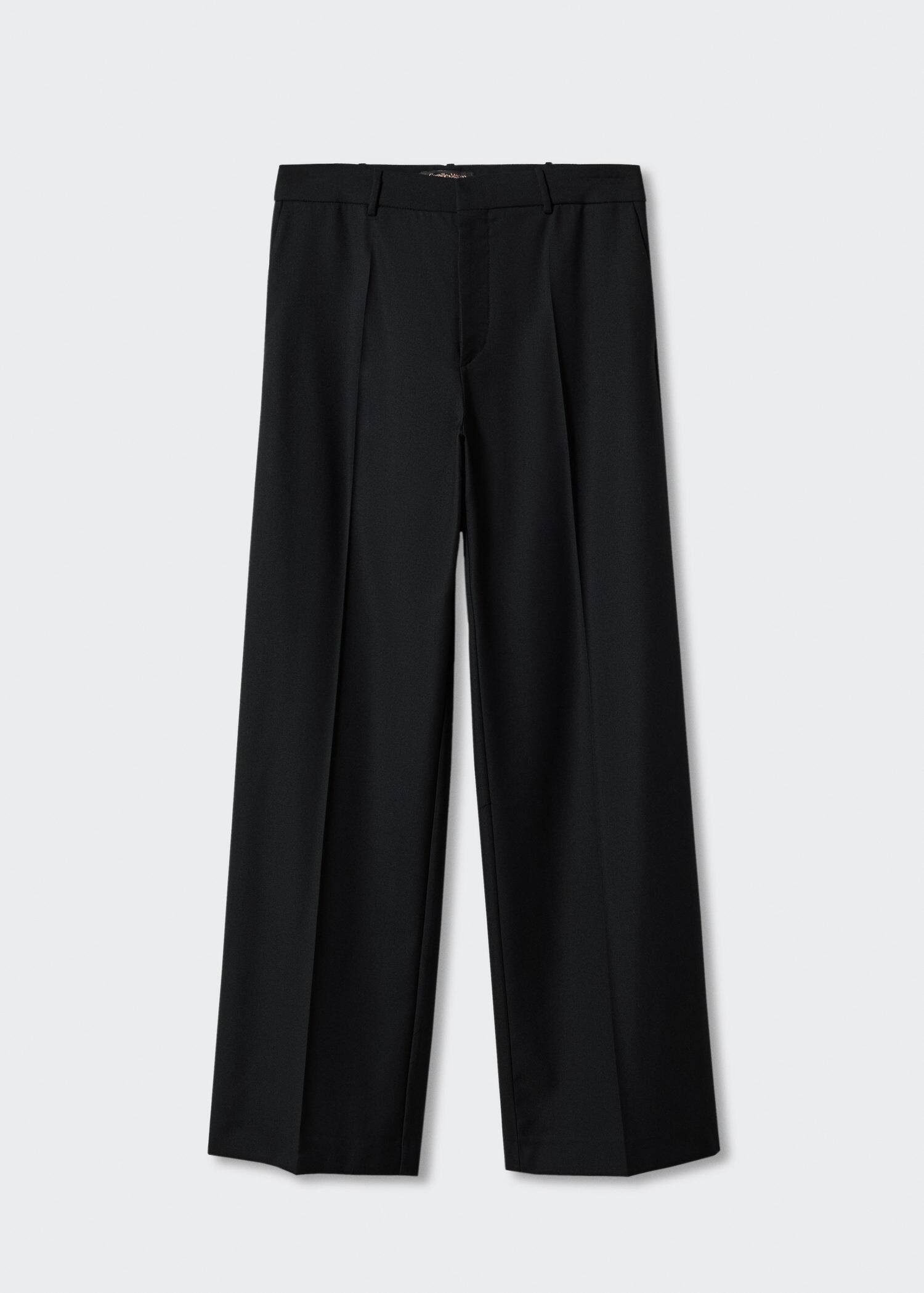 Wide leg fluid pants -  Women | Mango USA | MANGO (US)
