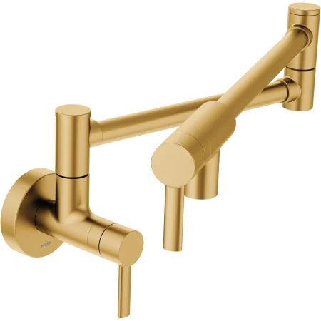 Moen S665BG Brushed Gold 5.5 GPM Wall Mounted Double Handle Pot Filler | Build.com, Inc.