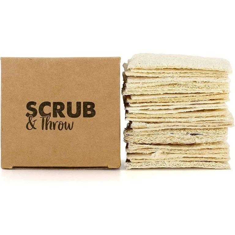 Scrub & Throw Natural Loofah Sponges, Multipurpose Dish Sponges, Non-Scratch Kitchen Sponges, (Pa... | Walmart (US)