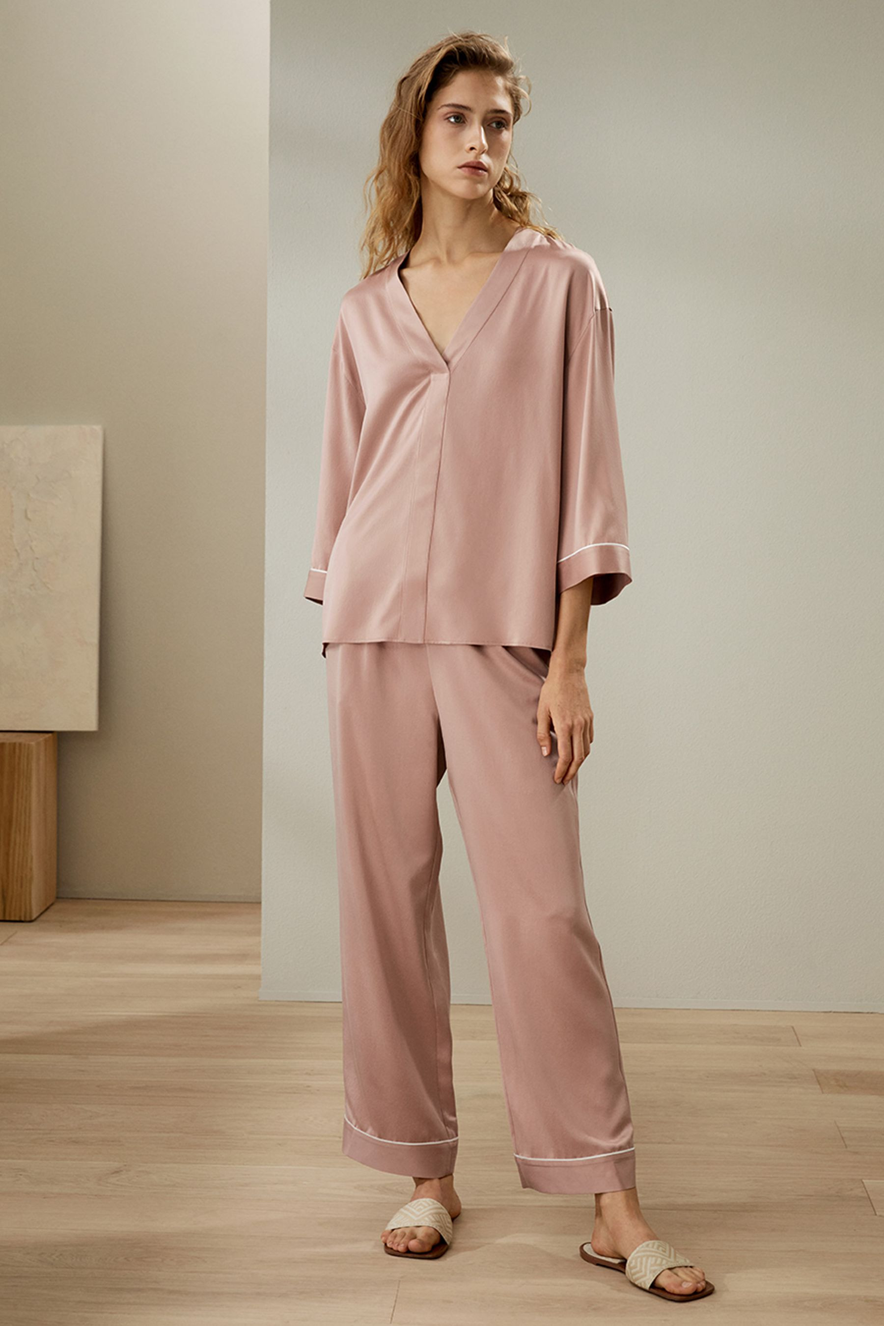 Silk Suede Pullover Pajama Set | LILYSILK