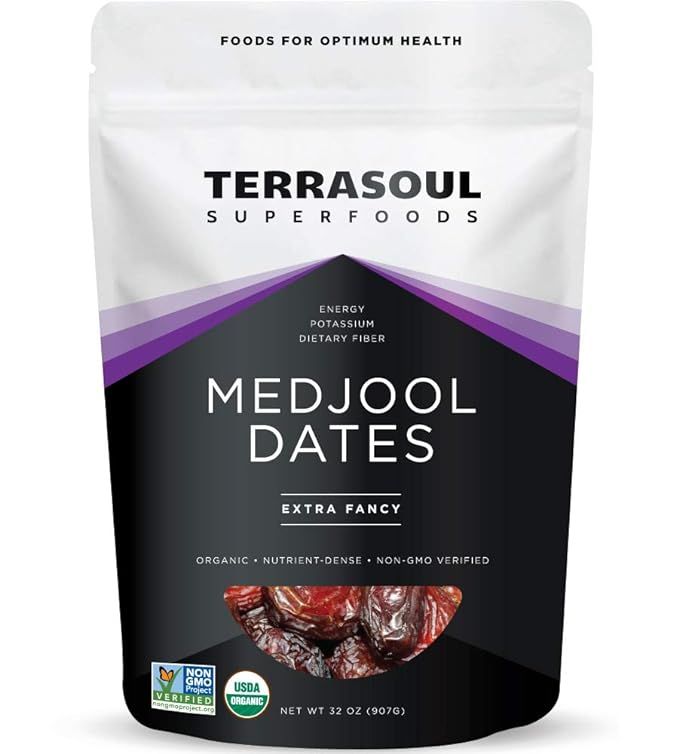 Terrasoul Superfoods Organic Medjool Dates, 2 Lbs - Soft Chewy Texture | Sweet Caramel Flavor | F... | Amazon (US)