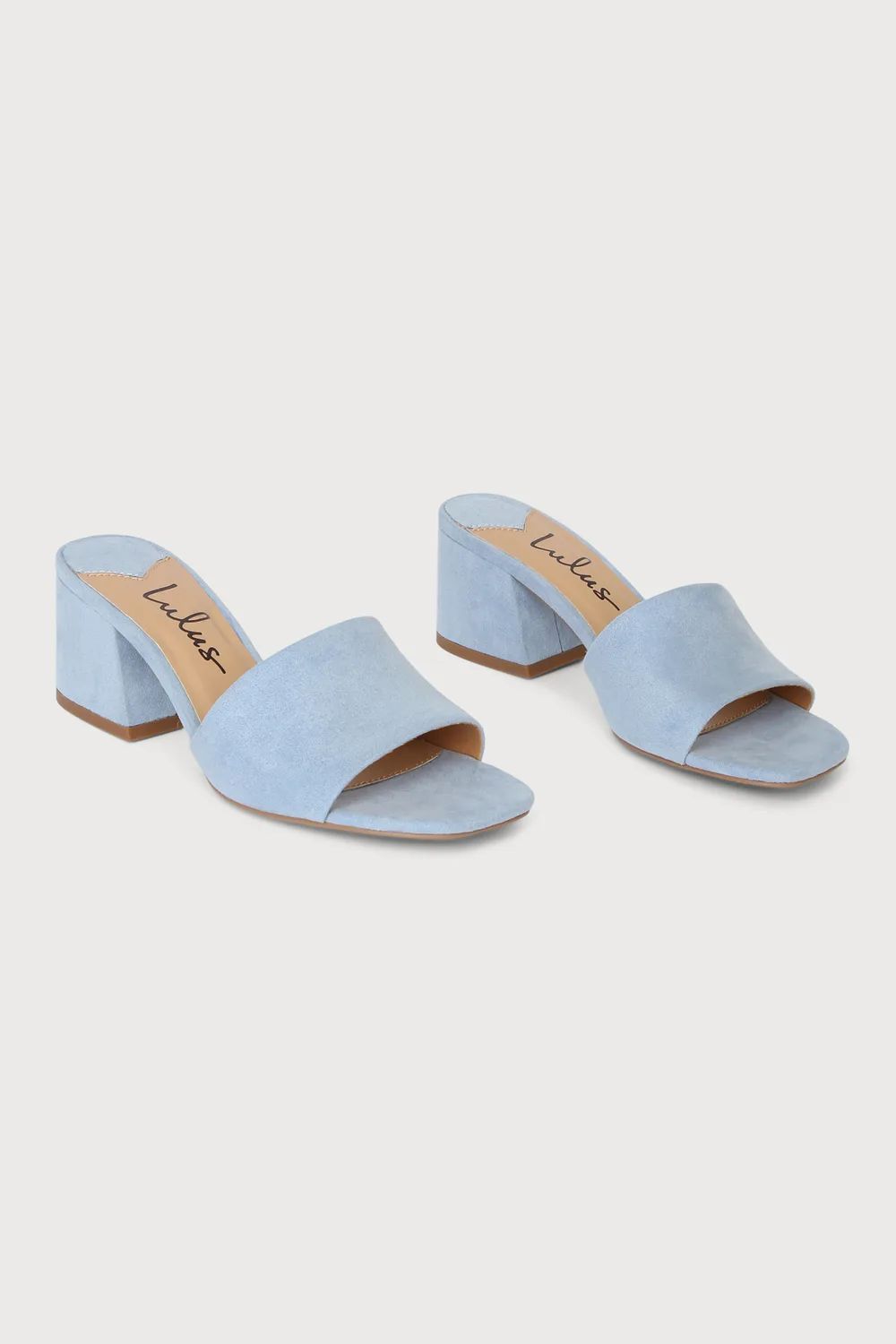 Kateyy Blue Suede Block Heel Sandals | Lulus (US)