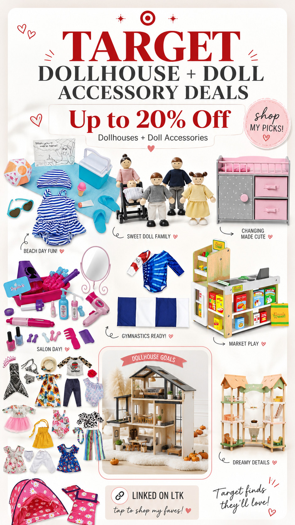 Target up to 20% off dollhouses and doll accessories 

 #LTKmomlife #LTKSaleAlert #LTKKids