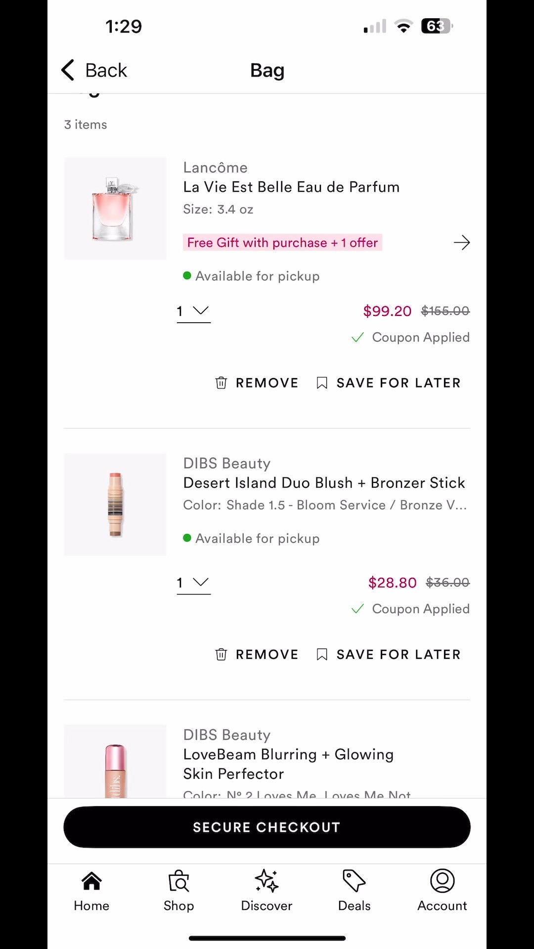 Todays deals! Lancome perfume additional 20% off and Dibs 20% off when you place a pick up order! 

Last minute Mothers Day gifts! 

#LTKBeauty #LTKFindsUnder50 #LTKSaleAlert