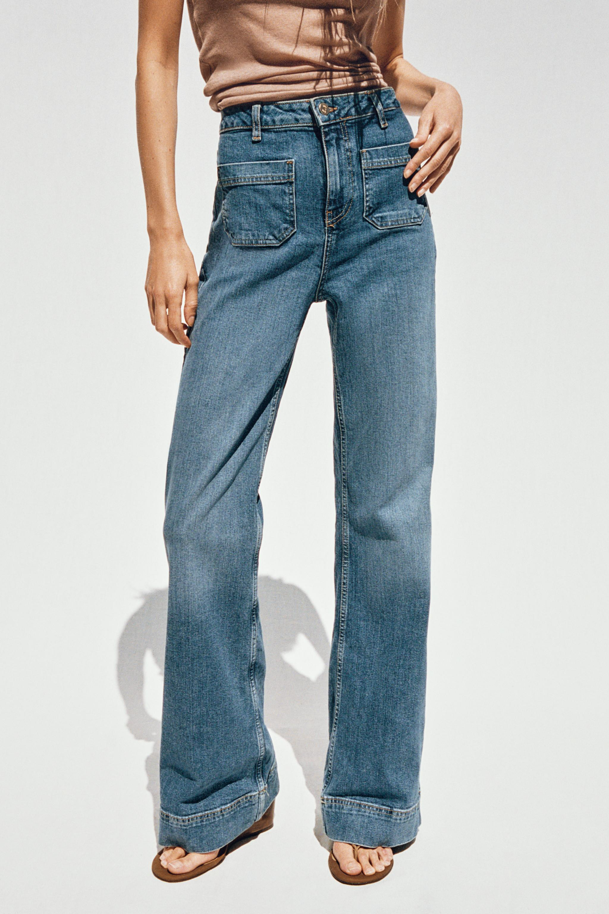 Z1975 HIGH-WAIST PATCH POCKET JEANS | Zara US