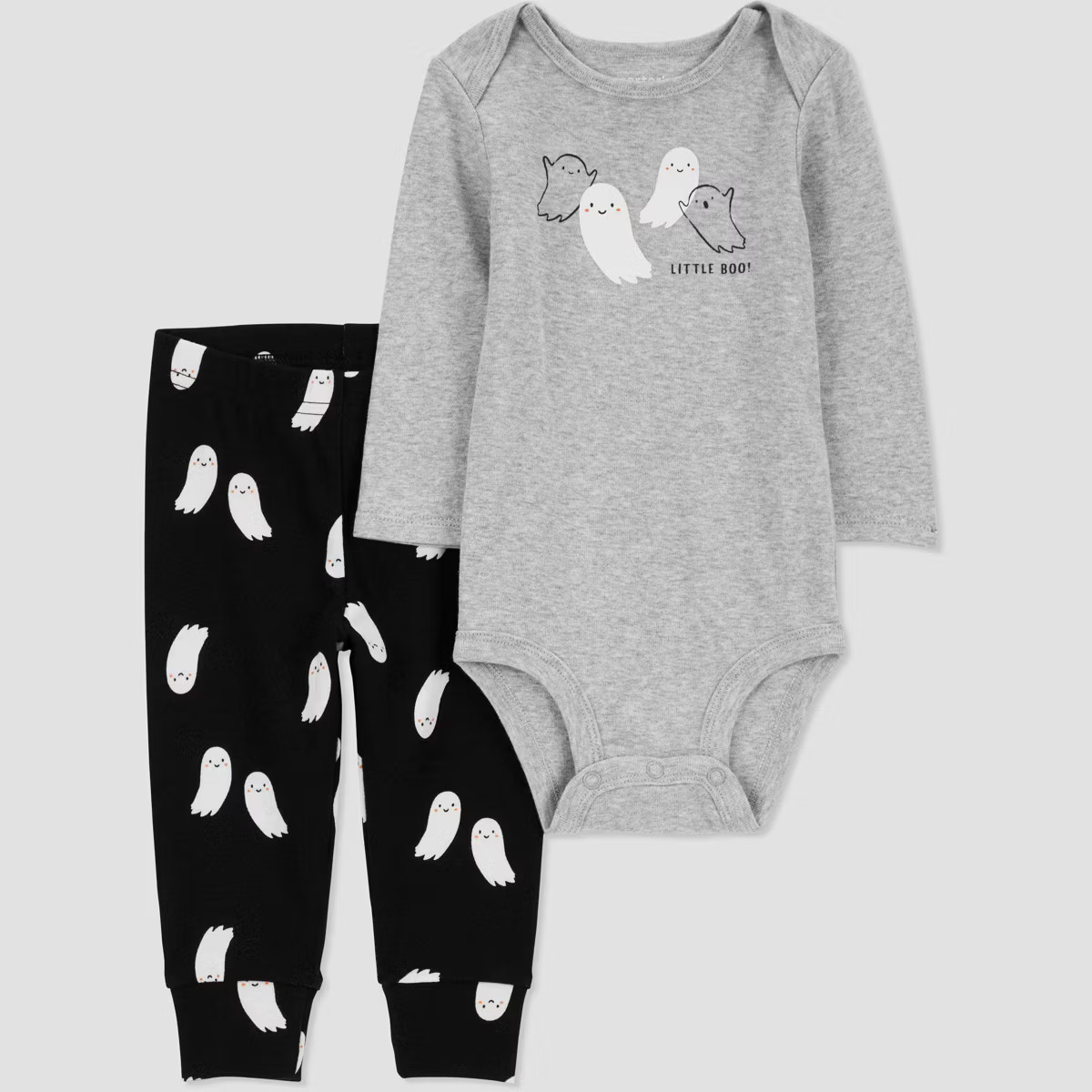 Carter's Just One You®️ Baby 2pc Ghost Top & Bottom Set - Black/Gray | Target