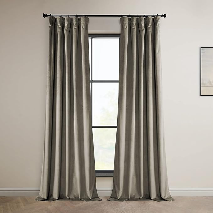 HPD Half Price Drapes Heritage Plush Velvet Curtains 84 Inches Long Room Darkening Curtains for B... | Amazon (US)