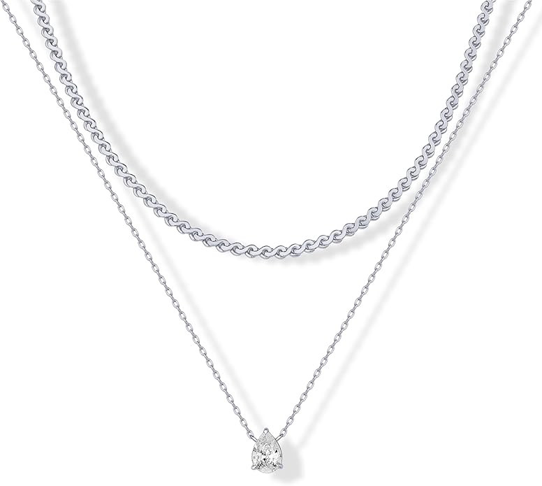 PAVOI 14K Gold Plated Twisted Singapore Chain Layering Choker with Round Solitaire and Serpentine... | Amazon (US)