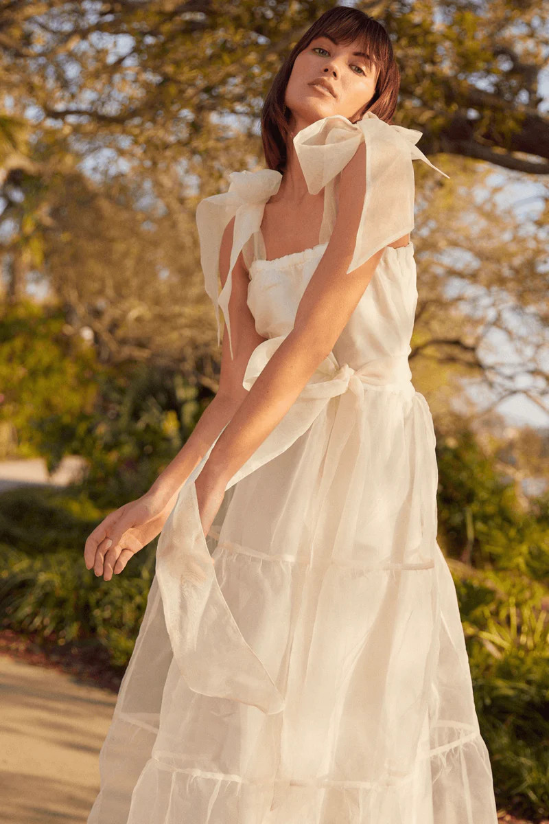Annabel Sundress | Ivory Silk Organza | SUE SARTOR