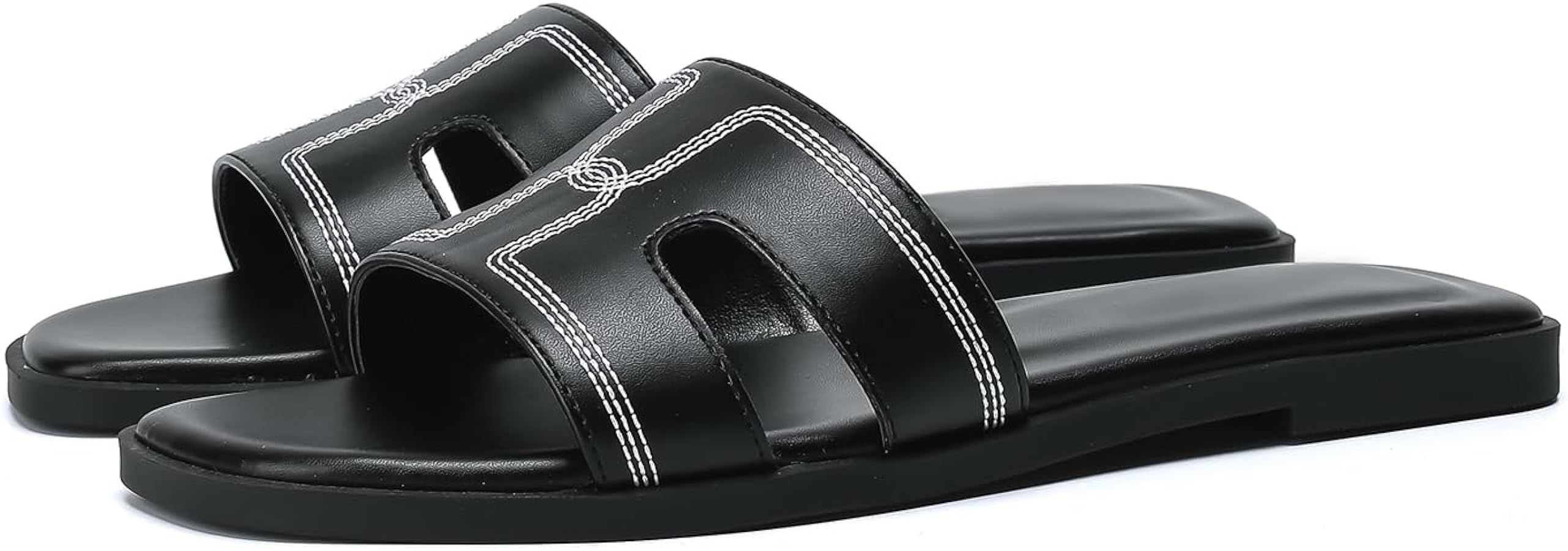 Stratuxx Kaze Open Toe Flat Dress Sandals Womens Slide Sandals Black, White, Tan Sandals for Wome... | Amazon (US)