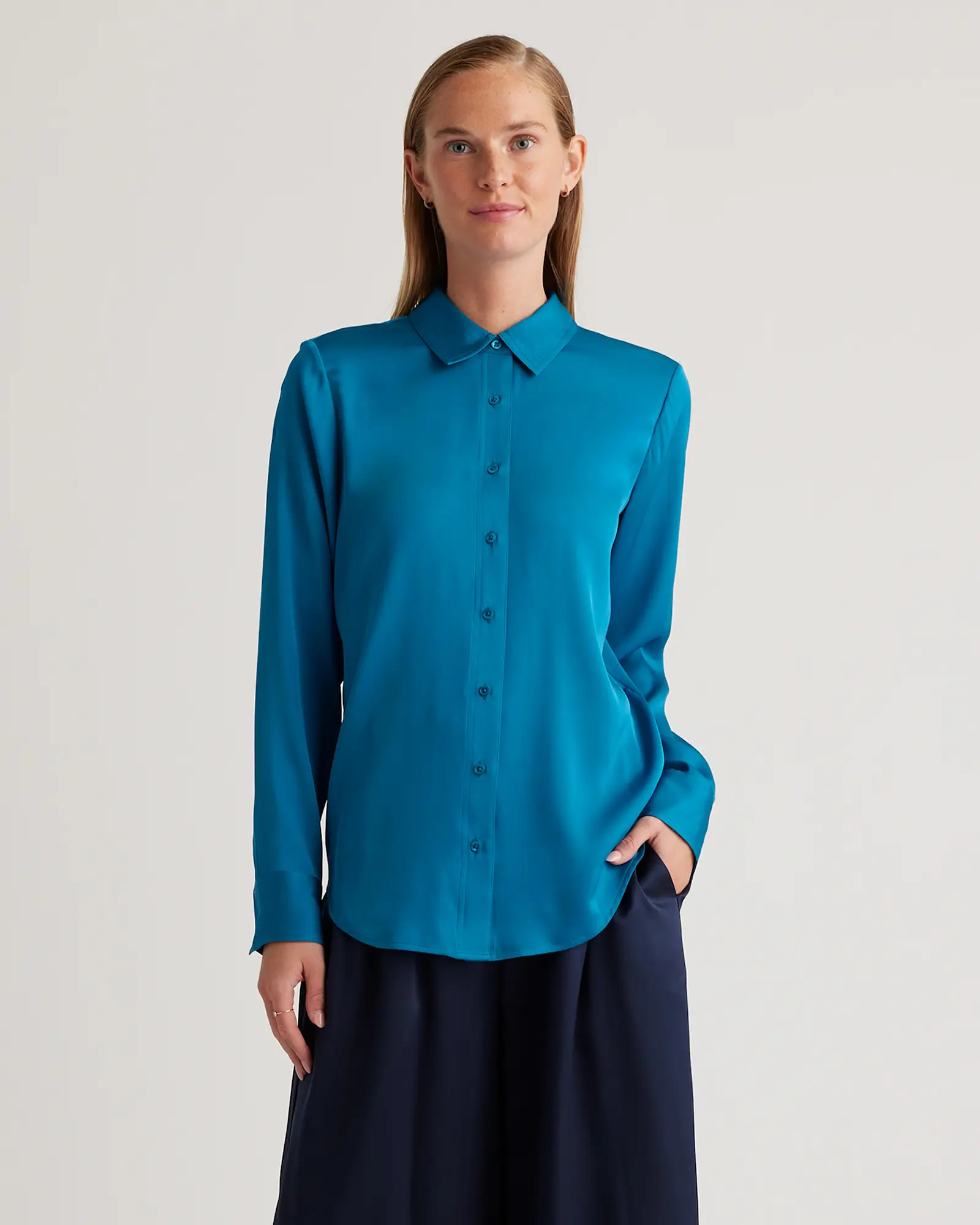 Washable Stretch Silk Blouse | Quince