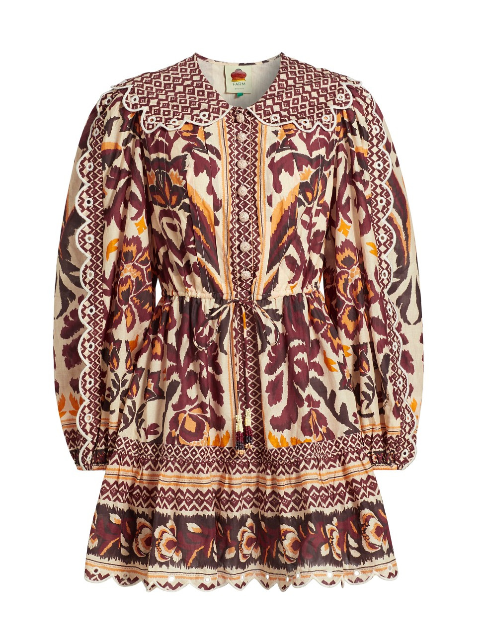 Women's Toucans Scarf Minidress - Toucans Scarf Cream - Size XXS | Saks Fifth Avenue