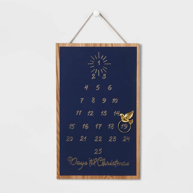Metal Christmas Advent Calendar with Magnetic Dove Counter - Wondershop&#8482; | Target