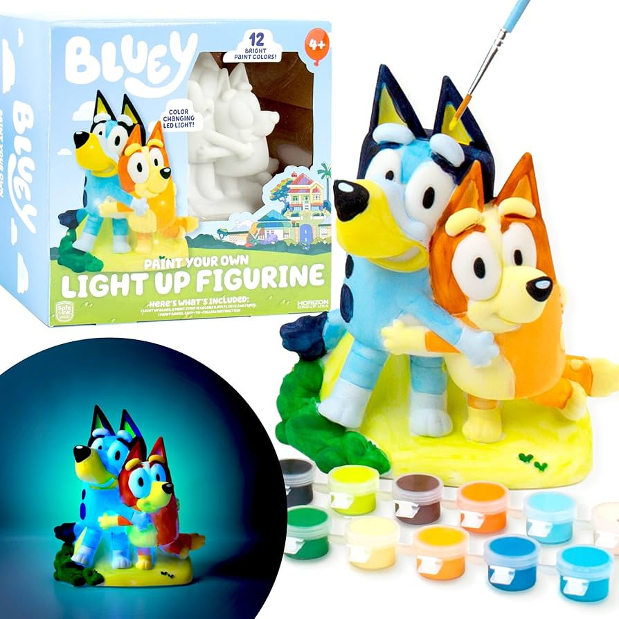 Bluey Paint Your Own Light-Up Figurine, Bingo Night Light, Toys for Kids, Playset, Party Decorati... | Amazon (US)