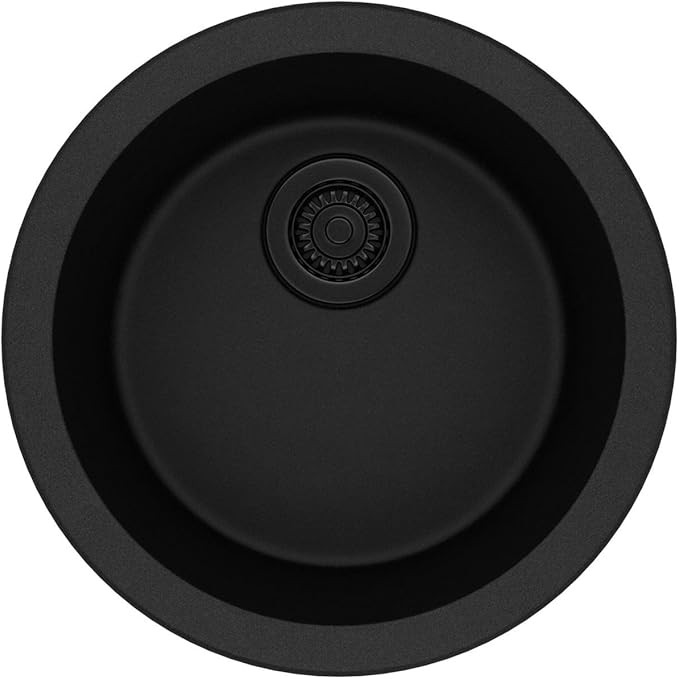 Elkay Quartz Classic ELG16FBBK0 Black Single Bowl Dual Mount Bar Sink | Amazon (US)