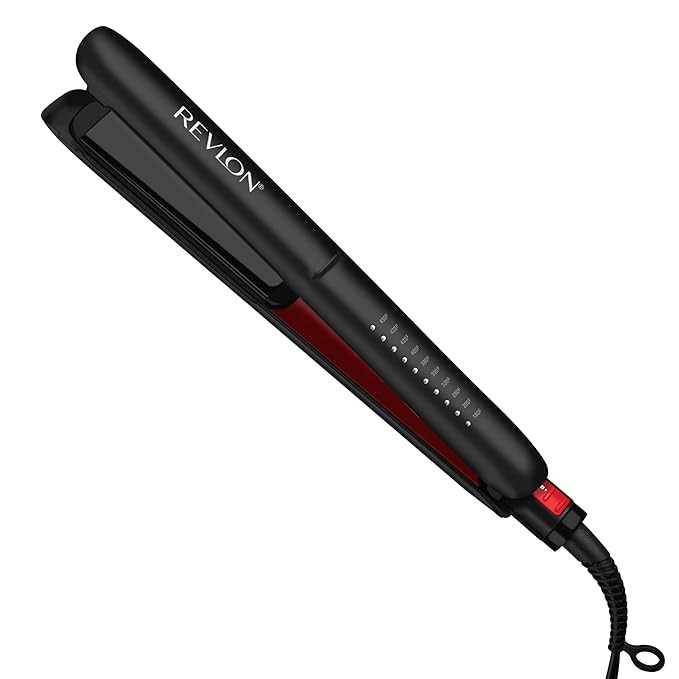 REVLON Smoothstay 1 Inch Hair Straightener - Coconut Oil Infused Flat Iron Helps Enhance Shine & ... | Amazon (US)