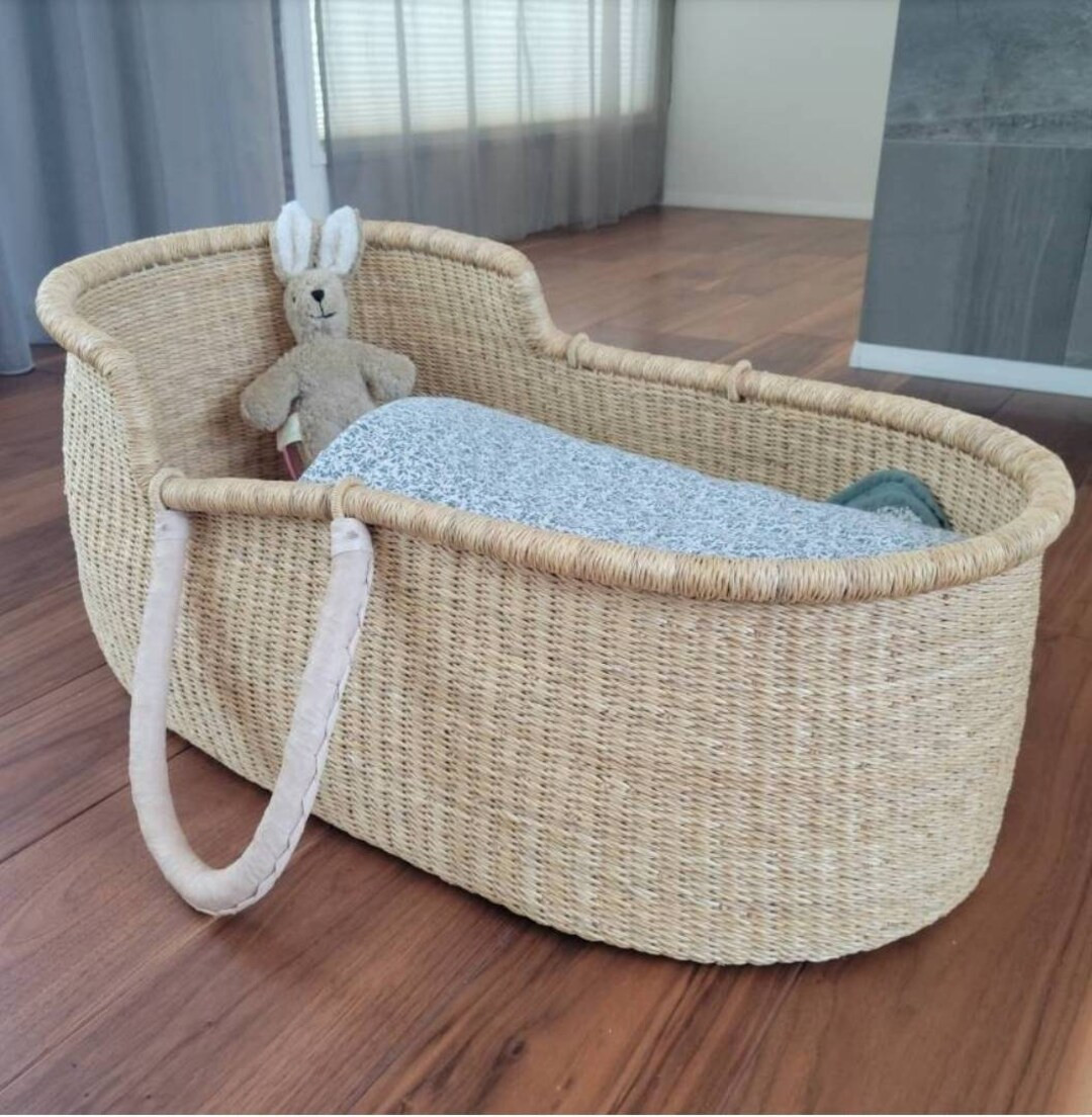 African woven Basket, Baby Doll Basket,Doll Moses Basket,Doll Bassinet, Bolga Basket, Picnic Bask... | Etsy (US)