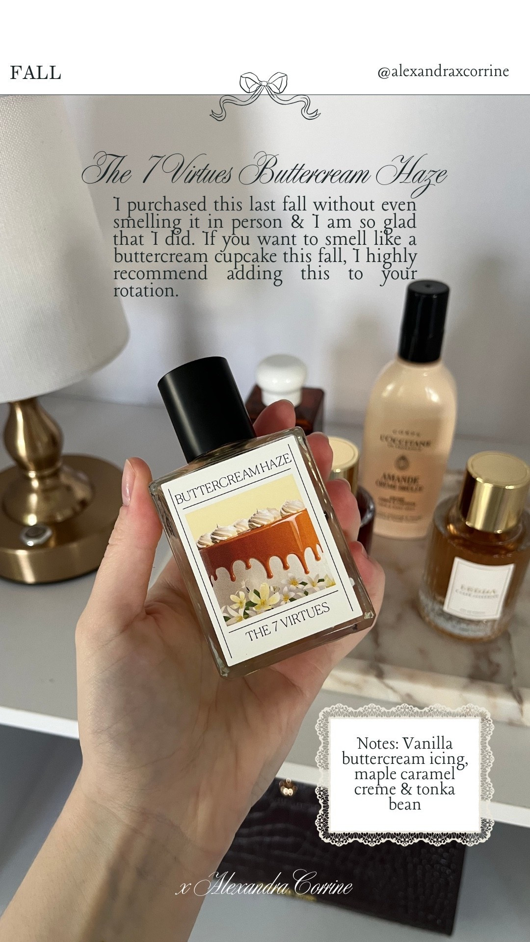 My fall & winter perfume collection 🤎 All of the cozy gourmand scents in my perfume collection for the fall & winter seasons 🥐🍂

Perfume, fragrance, fall aesthetic, cozy aesthetic, capsule perfume collection, body mist, LEDDA, Jo Malone, the 7 virtues, loccitane, gourmand, bakery

#LTKSeasonal #LTKBeauty