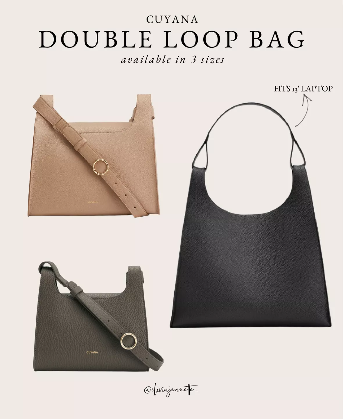 Oversized Double Loop Bag