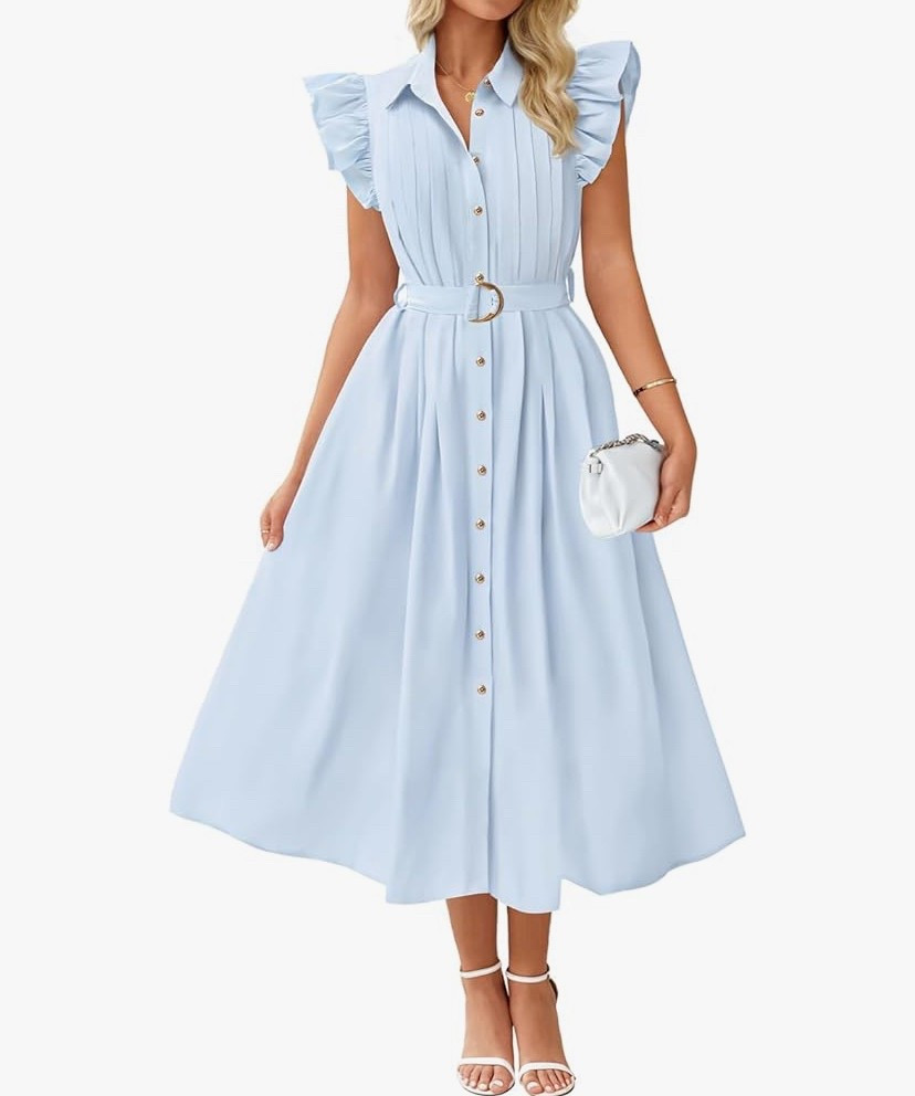 Spring Fashion  - sweet ruffles and midi length, this would work well for Easter, a baptism, baby/bridalshower, or even a daytime wedding for the ceremony.  


#easter #weddingguestdress #springdress #mididress #LTKOver40 #LTKSeasonal 


#LTKWorkwear #LTKStyleTip #LTKWedding