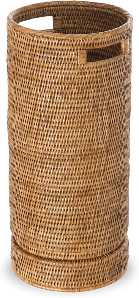 KOUBOO La Jolla Rattan Umbrella Stand, Handmade, Honey Brown, Umbrella Holder, Sturdy, Walking St... | Amazon (US)