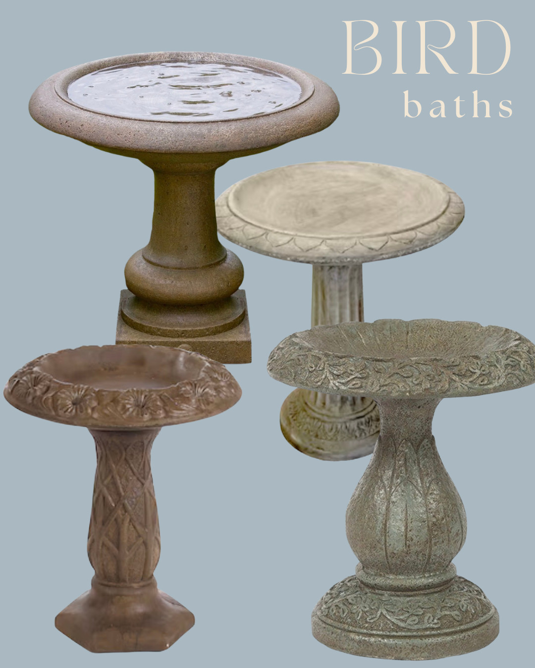 Every spring and summer garden needs a beautiful bird bath for all of the feathered friends to have a place to cool off. 

 #LTKHome