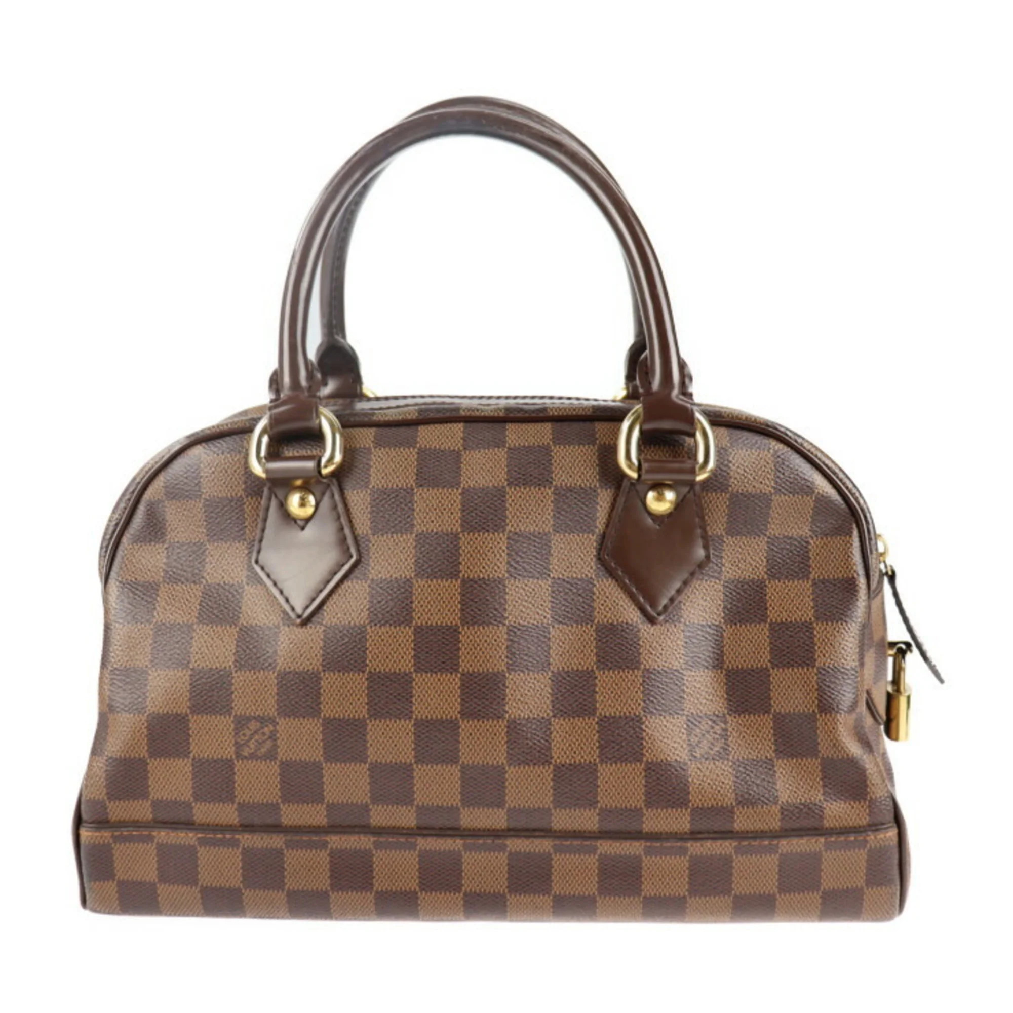 Pre-Owned LOUIS VUITTON Louis Vuitton Duomo Handbag N60008 Damier Canvas Leather Ebene Mini Bosto... | Walmart (US)