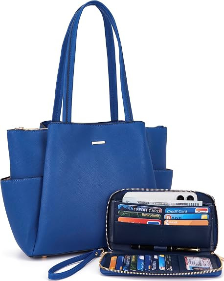 Tote Handbags for Women Purse and Wallet Set Large Shoulder Bags Crossbody Purses Satchel | Amazon (US)