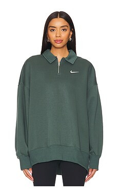 Nike Phoenix Fleece Polo in Vintage Green & Sail from Revolve.com | Revolve Clothing (Global)