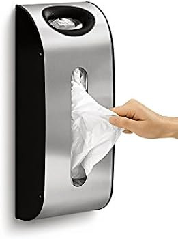 simplehuman Wall Mount Grocery Bag Dispenser, Brushed Stainless Steel | Amazon (US)