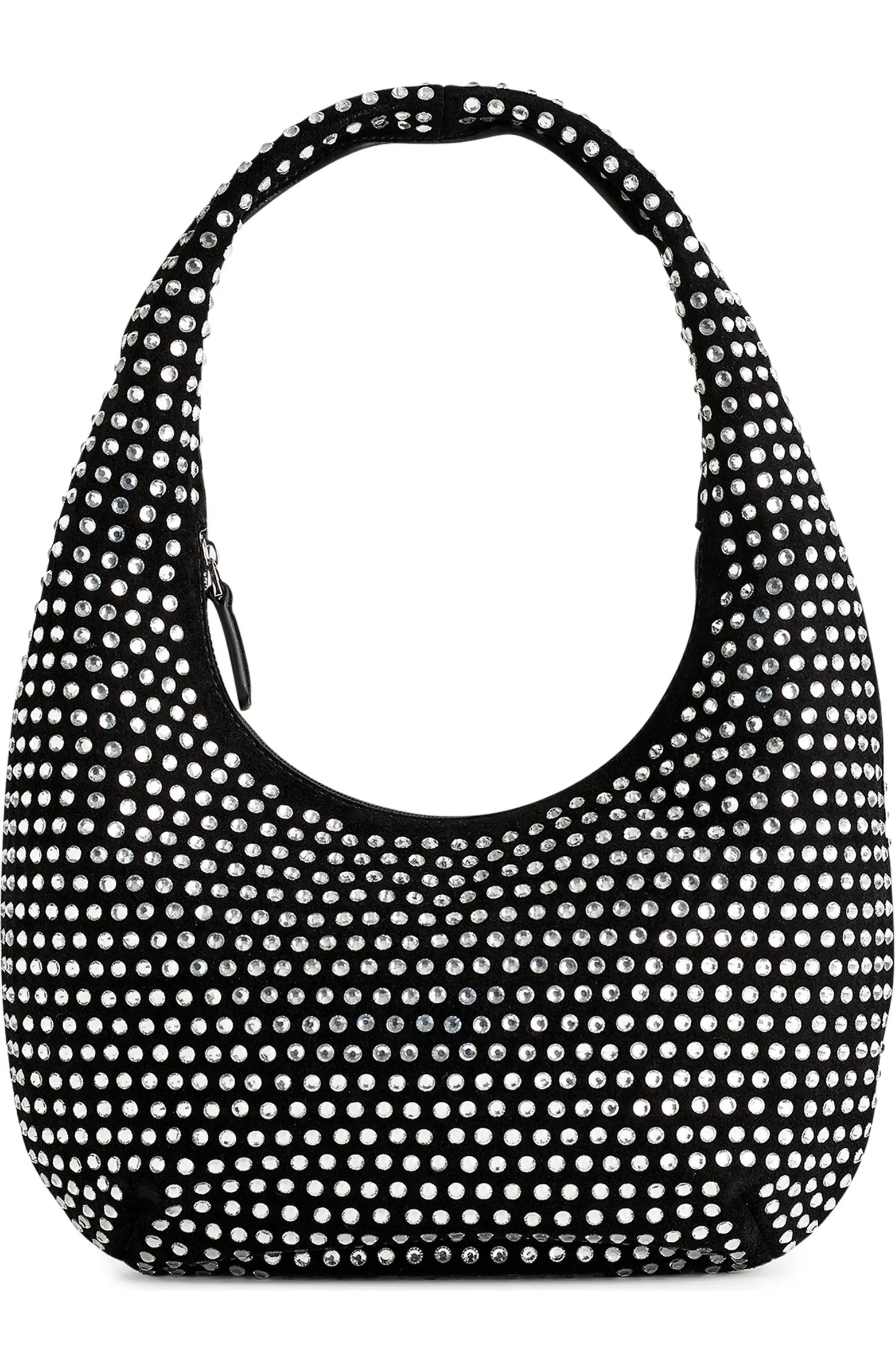 The Medium Crystal Embellished Oiled Suede Top Handle Bag | Nordstrom