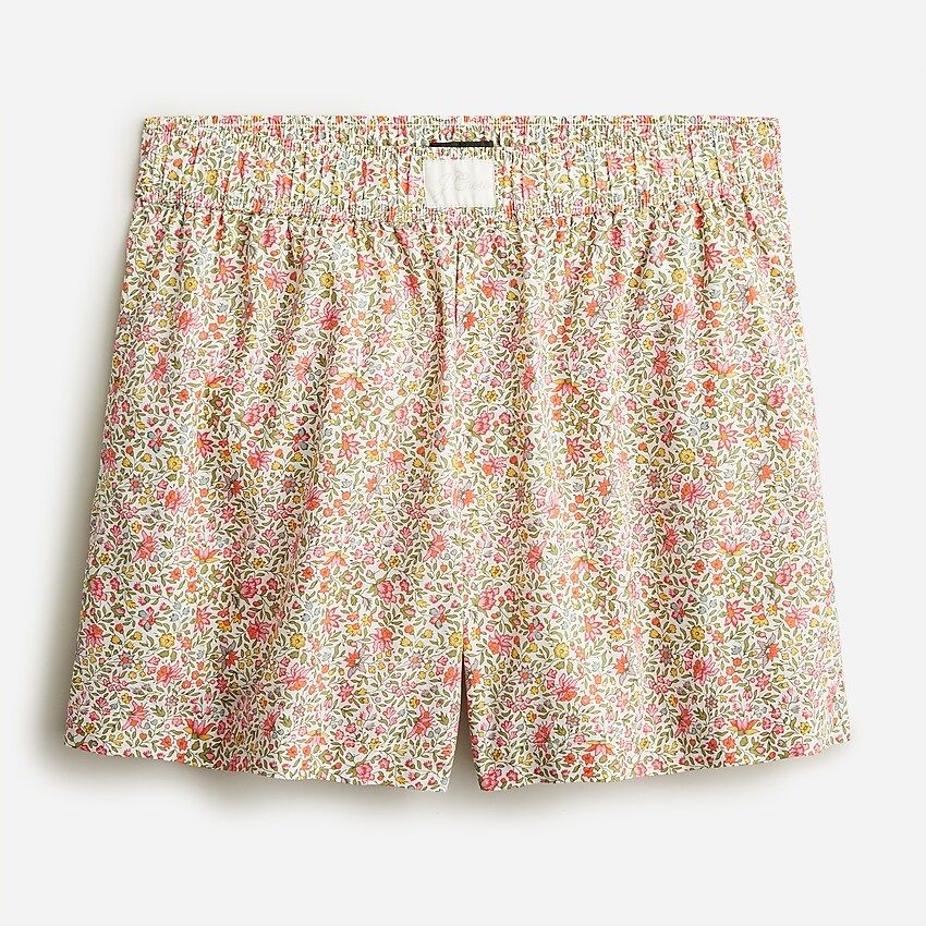 Cotton poplin boxer short in scattered blooms | J.Crew US