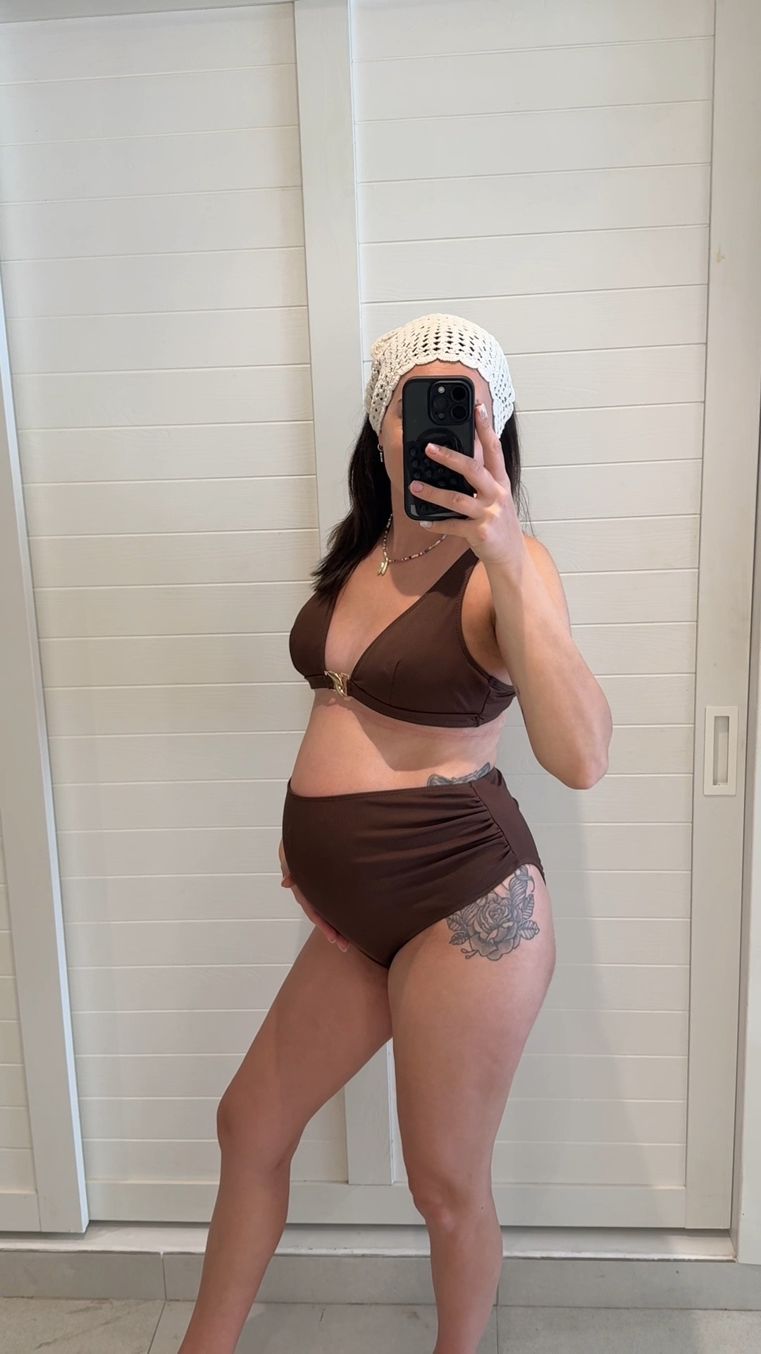 maternity bikini because I feel like protecting the bump!!🤎 wearing a large but probably could have got a medium 

#LTKTravel #LTKBump #LTKBaby