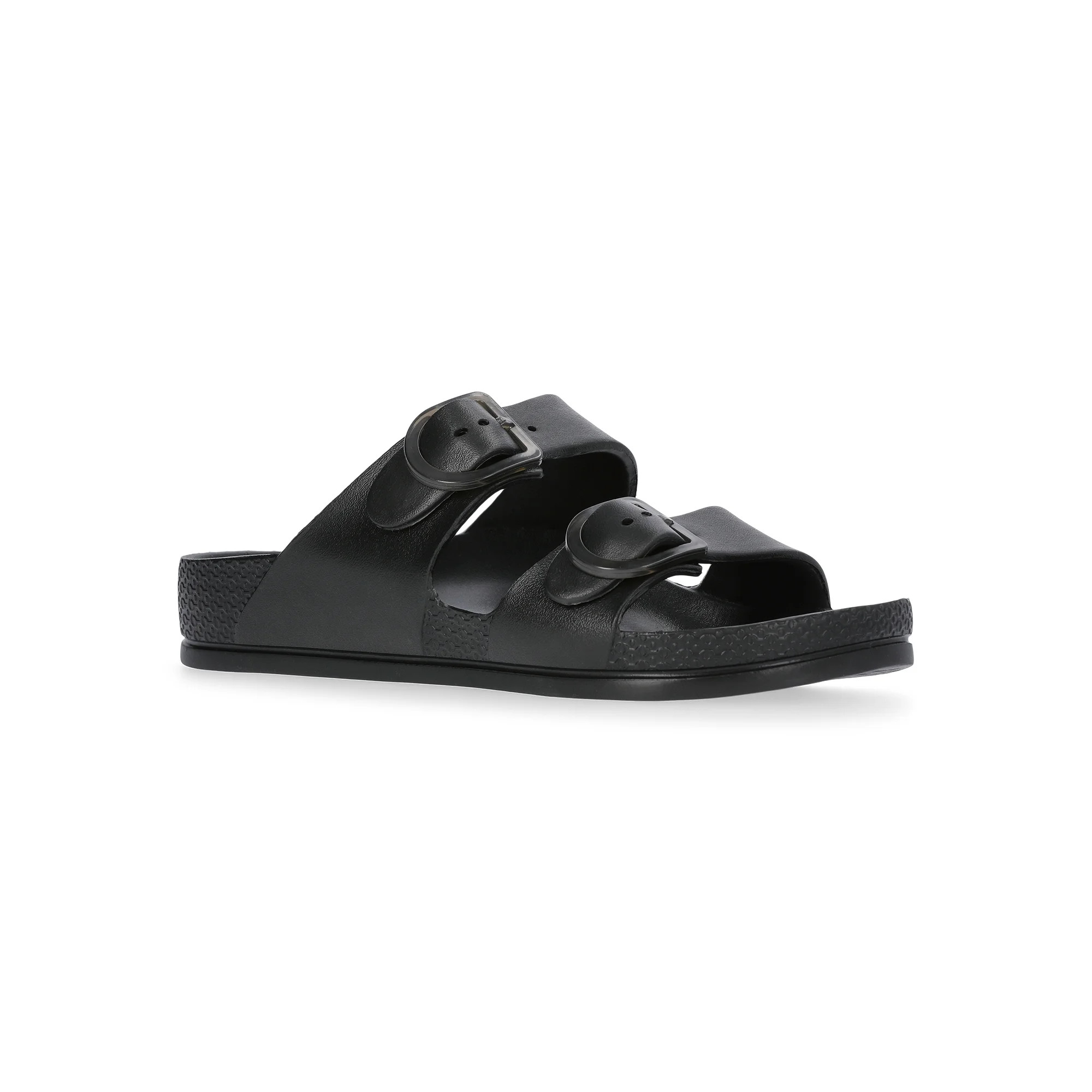 Time and Tru Women's Double Buckle Slide Sandals | Walmart (US)