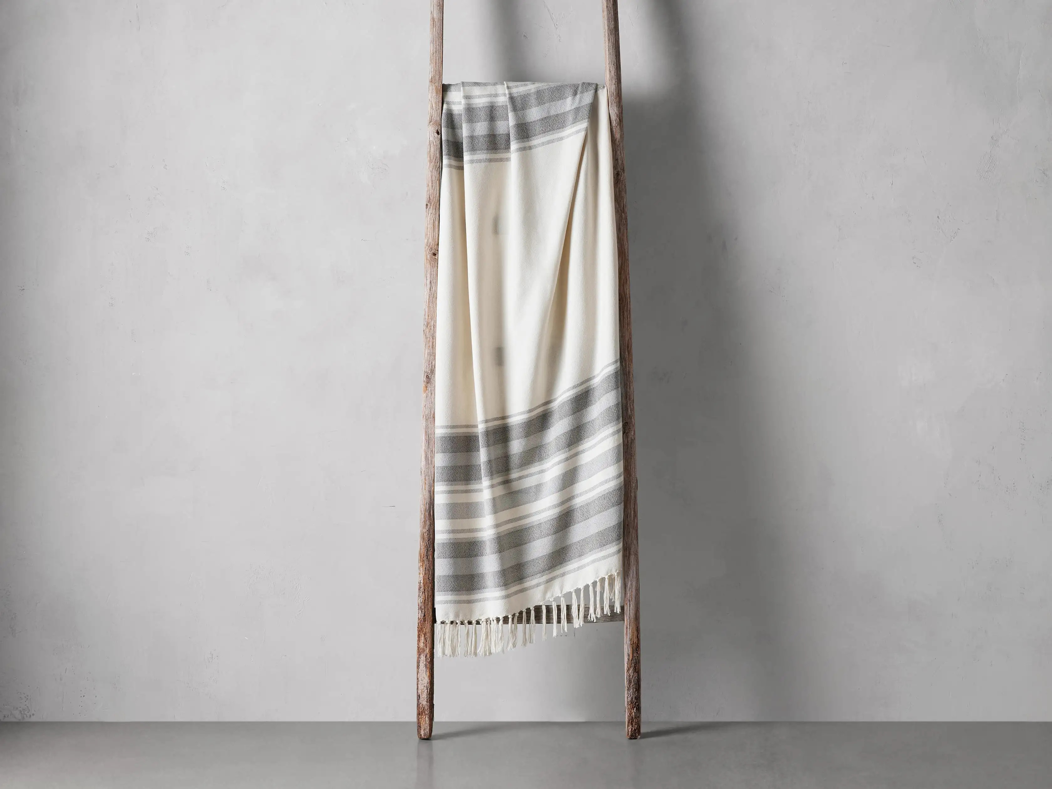 Stripe Outdoor Throw in Ivory | Arhaus