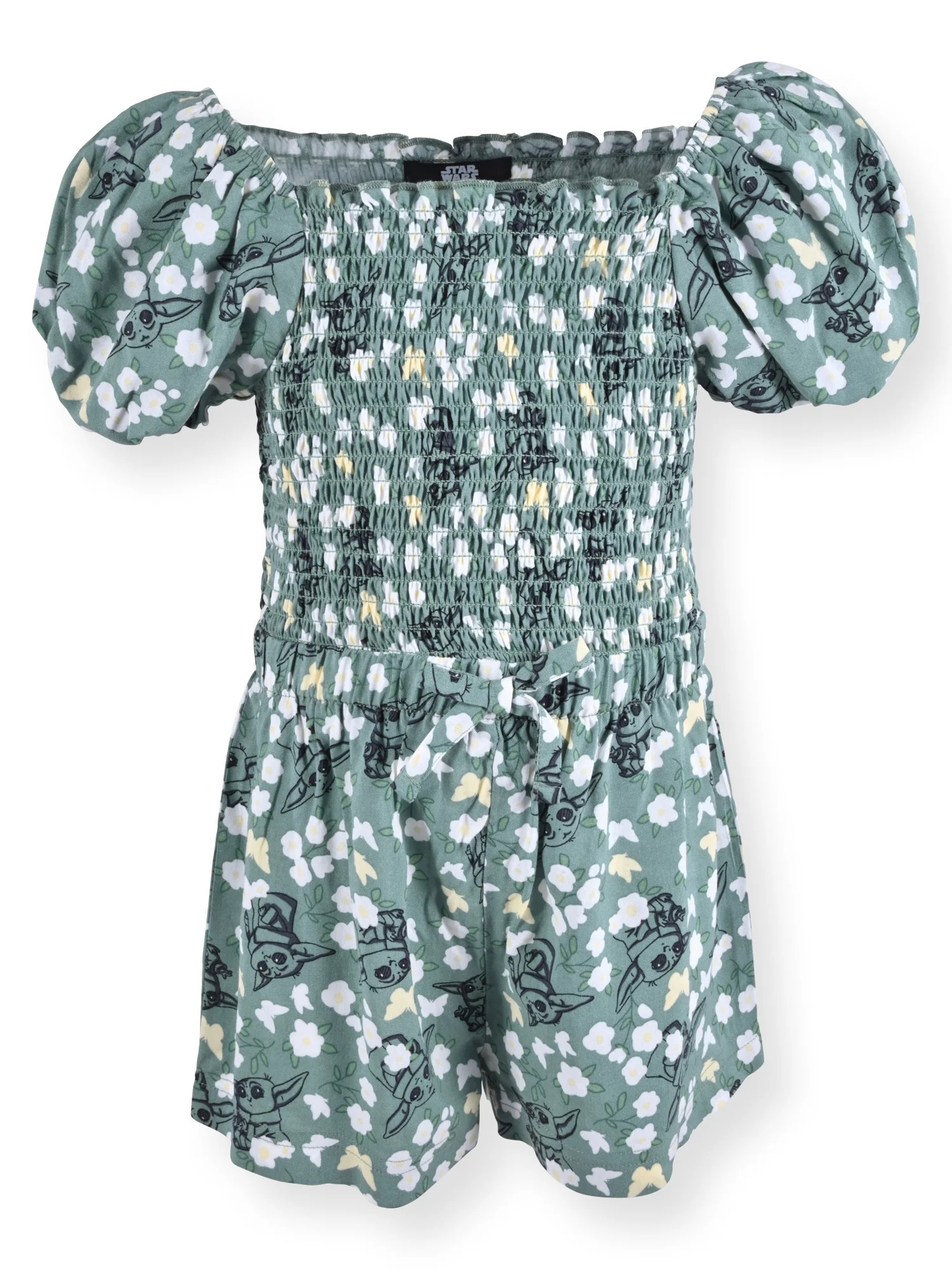 Star Wars AP Toddler Girls Printed Baby Yoda Romper, Sizes 18 Months-5T | Walmart (US)