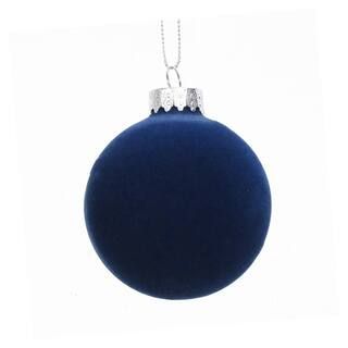8ct. 2.5" Blue Flocked Glass Ball Ornament by Ashland® | Michaels Stores