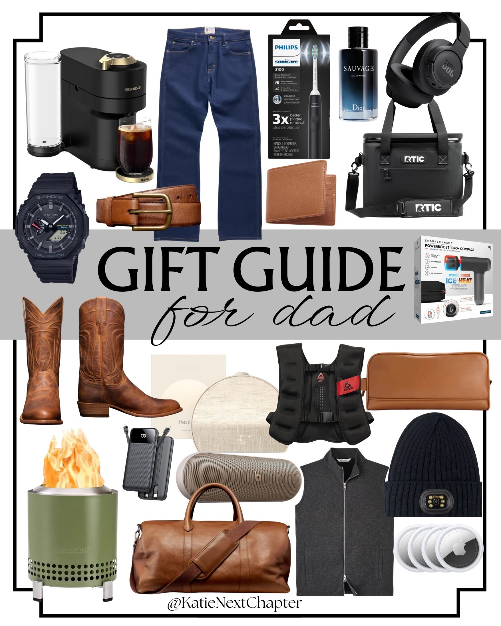 🎁 Gift Guide for Dad 🎁
From practical to perfect splurges — here are tried-and-true favorites he’ll actually use and love! Whether he’s into great coffee, classic style, or outdoor adventures, these finds have you covered.

🧢 Headphones, boots, cologne, gadgets, travel must-haves, and more! 

#GiftGuideForDad #HolidayGiftGuide #DadGifts #FathersGift #KatieNextChapter

#LTKHoliday #LTKGiftGuide #LTKMens