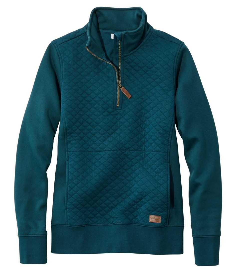 Women's Quilted Quarter-Zip Pullover | L.L. Bean