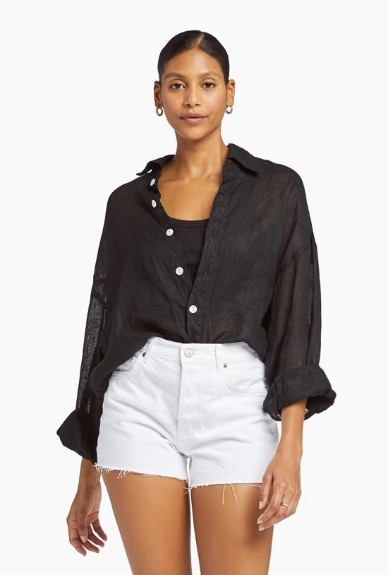Playa Oversized Linen Shirt | Vitamin A Swim